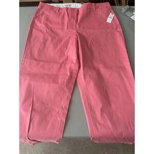 Talbots Pants Womens 12 Perfect Crop‎ Chino Pink Cotton Blend Work NEW NWT